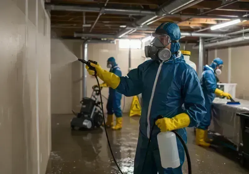 Basement Sanitization and Antimicrobial Treatment process in Glendale, NY